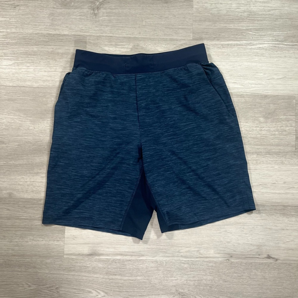 Lululemon Camo Short Mens Medium Blue Gym Workout Athletic